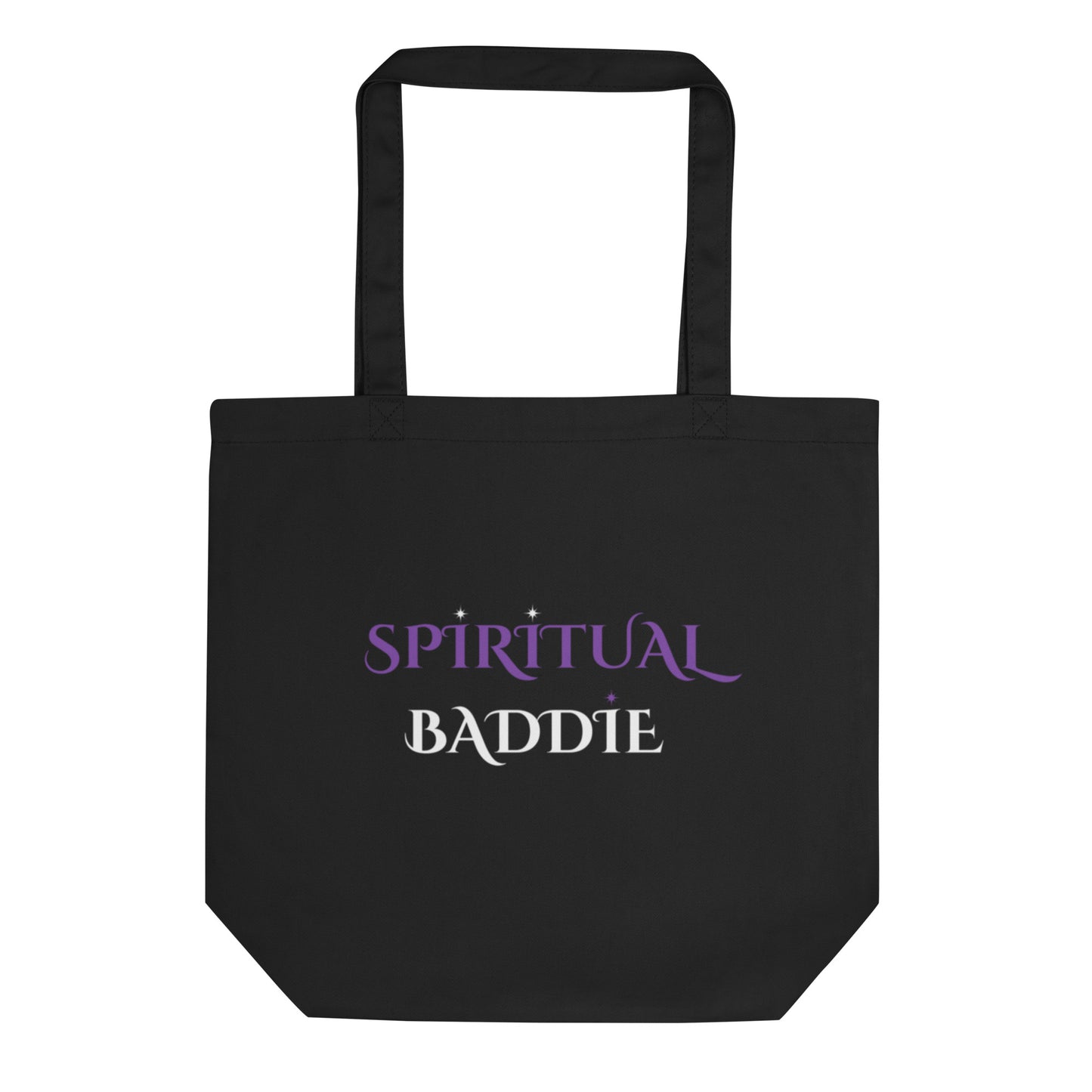 SPIRITUAL BADDIE Black Eco Tote Bag
