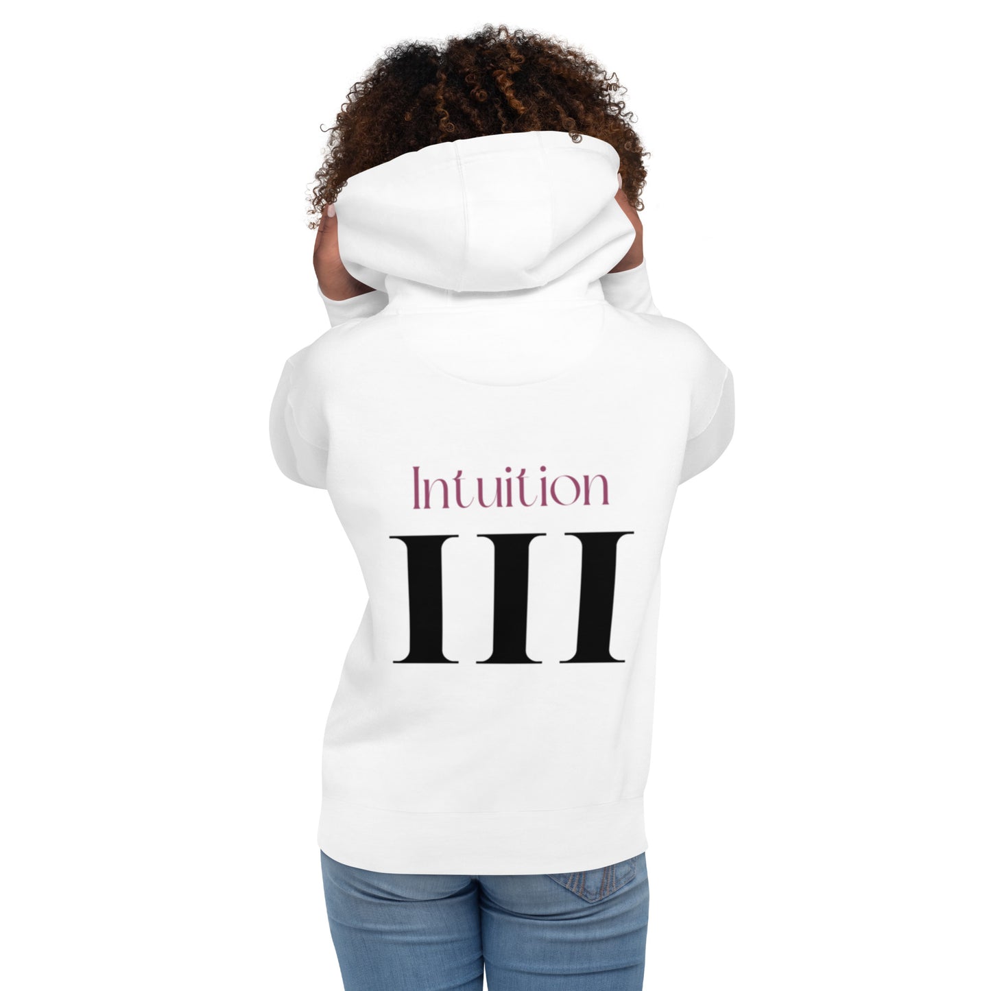 111 Intuition White Unisex Hoodie