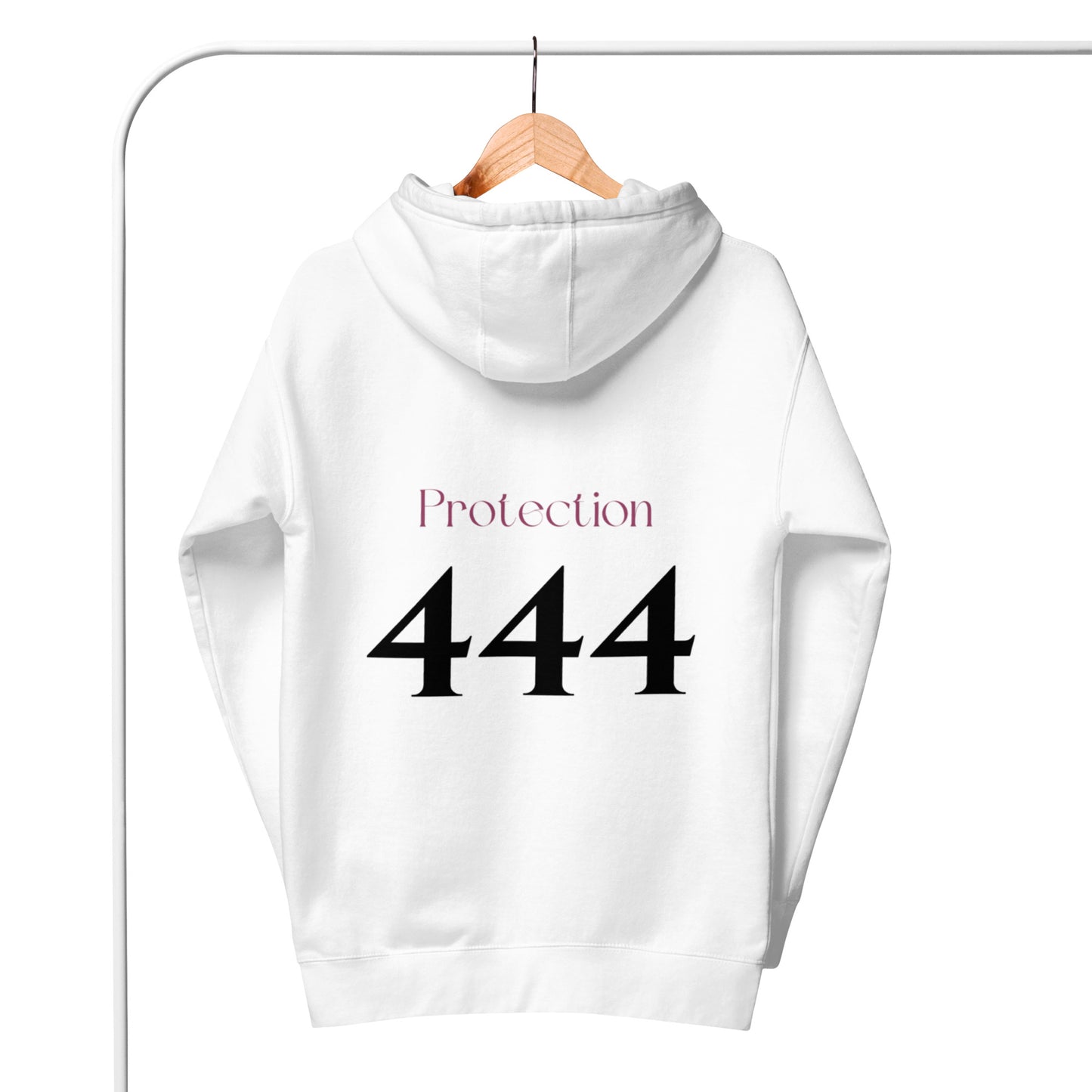 444 Protection White Unisex Hoodie