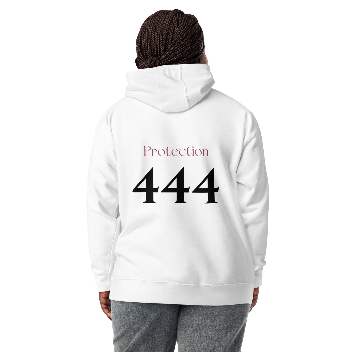 444 Protection White Unisex Hoodie