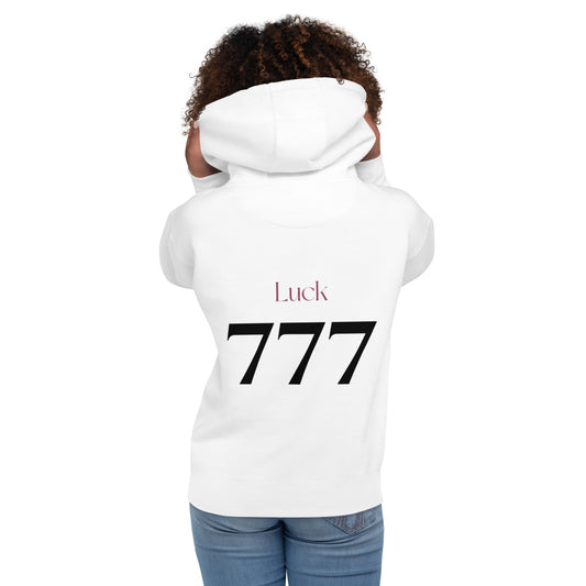 777 Luck White Unisex Hoodie