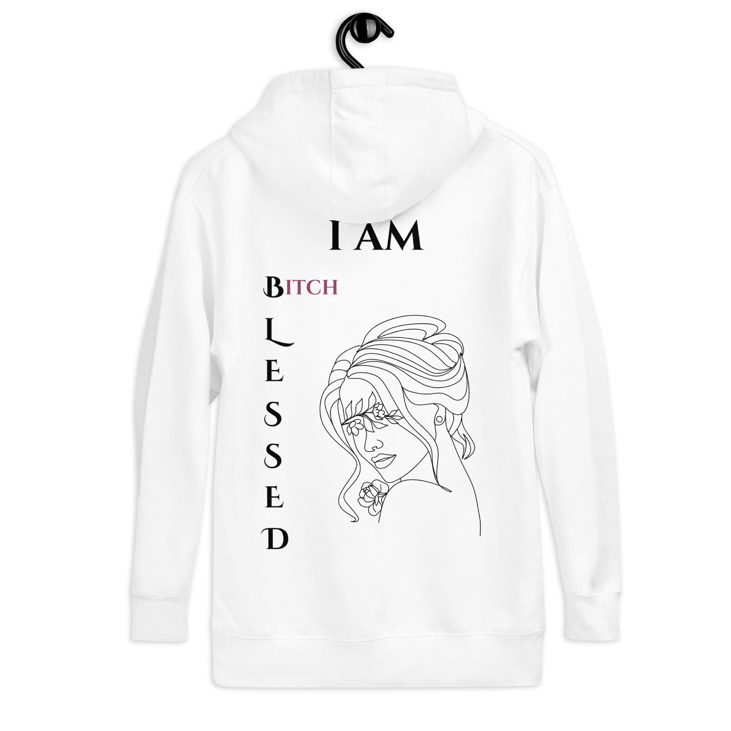 I am BLESSED White Unisex Hoodie